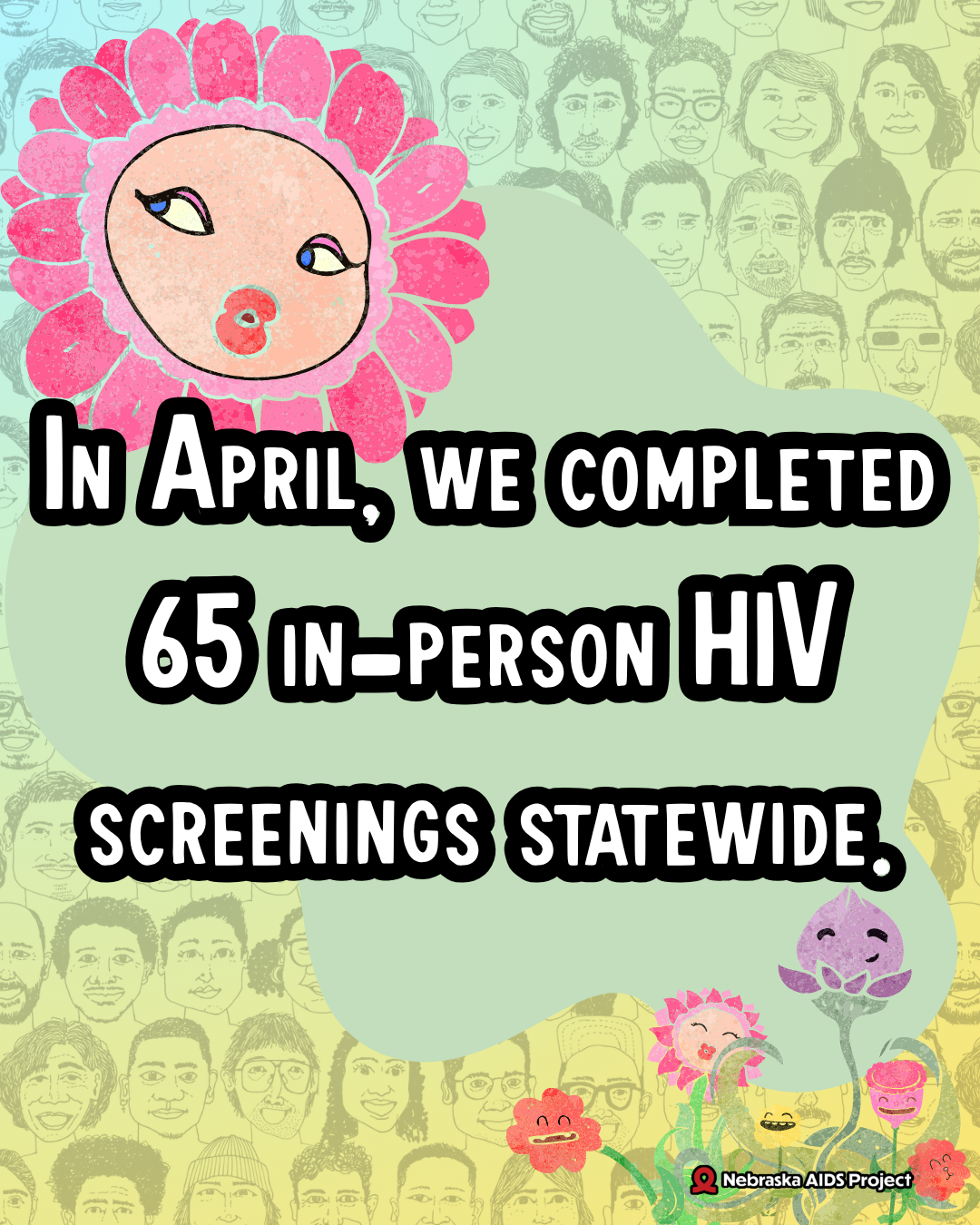 65 in person HIV tests completed