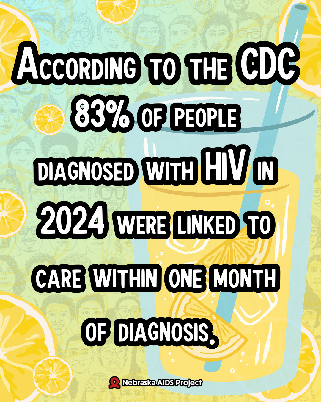 Among persons who received diagnoses of HIV infection during 2022 82 were linked to care within one month of diagnosis 1
