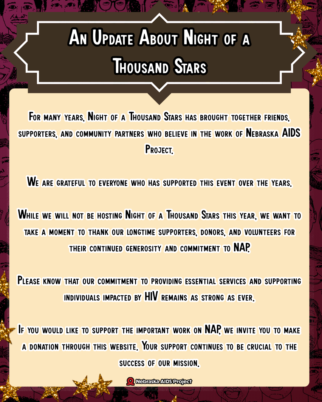 An Update About Night of a Thousand Stars