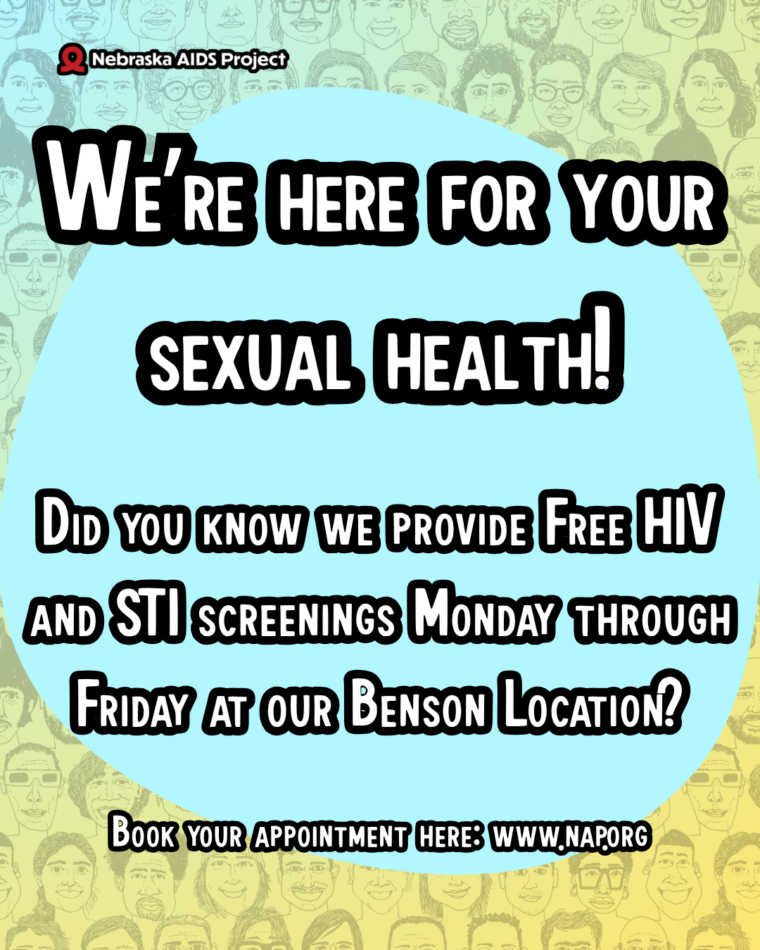 Free HIV and STI screenings Monday through Friday 1