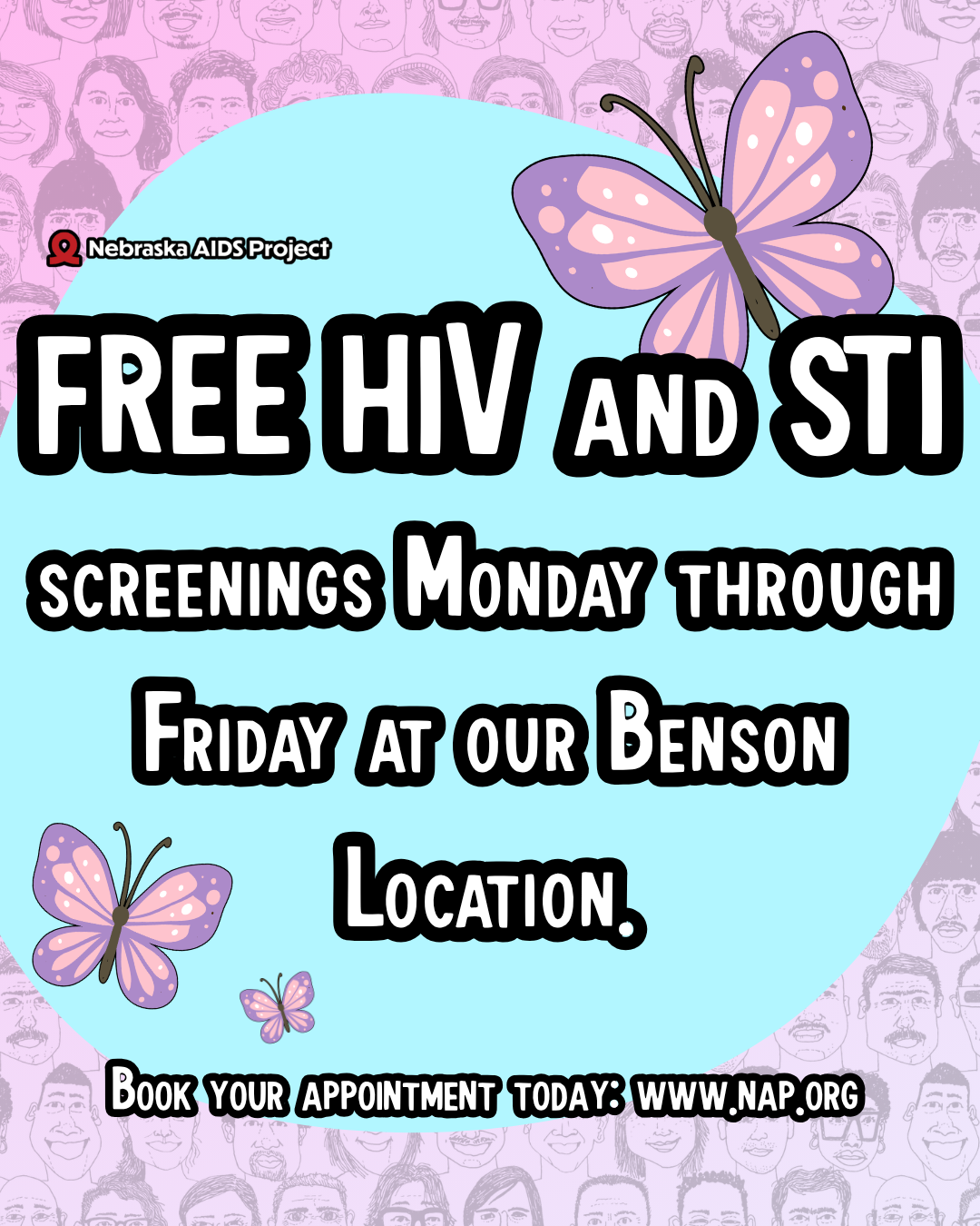 Free HIV and STI screenings Monday through Friday 2