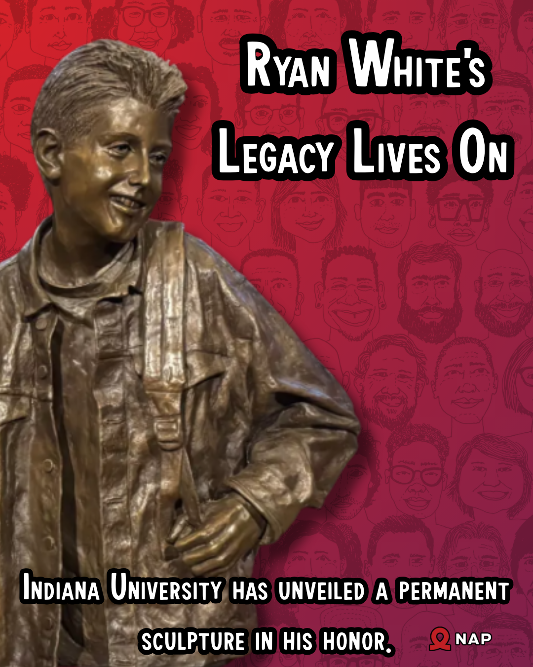 Ryan Whites Legacy Lives On ️ Indiana University has unveiled a permanent sculpture in his honor